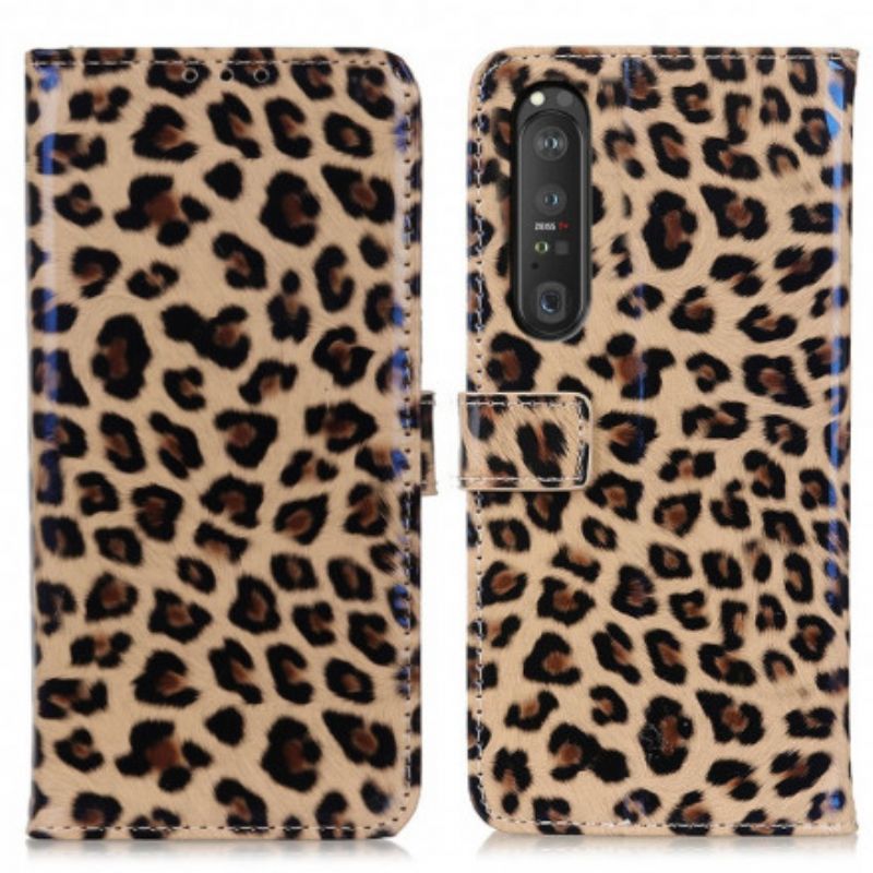 Flip Cover Sony Xperia 1 III Leopard