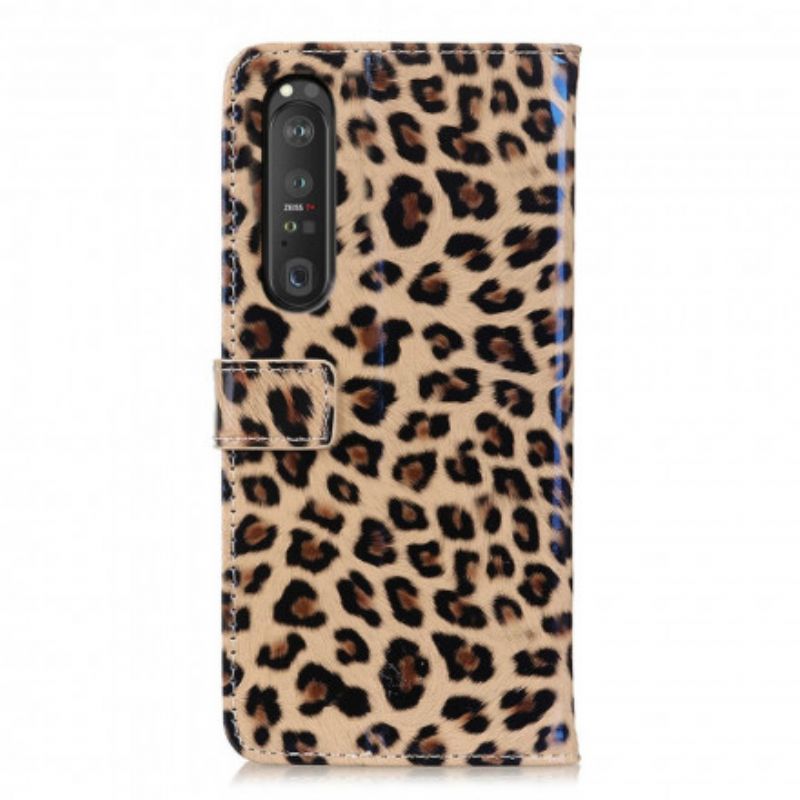 Flip Cover Sony Xperia 1 III Leopard