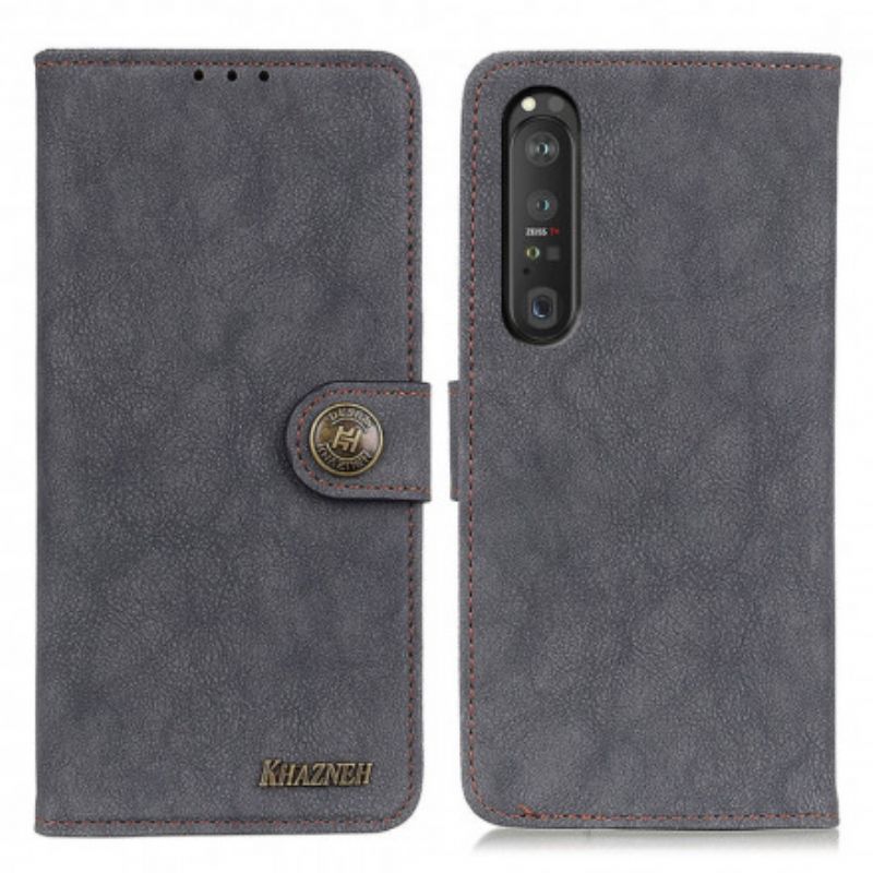 Flip Cover Sony Xperia 1 III Retro Split Kunstlæder Khazneh