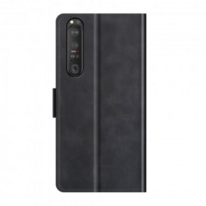 Læder Cover Sony Xperia 1 III Flip Cover Klassisk Dobbeltklap