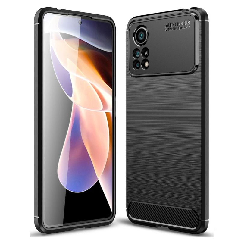 Cover Poco X4 Pro 5G Børstet Kulfiber