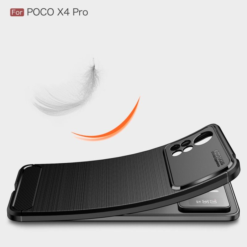 Cover Poco X4 Pro 5G Børstet Kulfiber