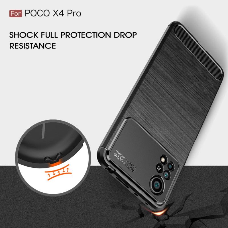 Cover Poco X4 Pro 5G Børstet Kulfiber