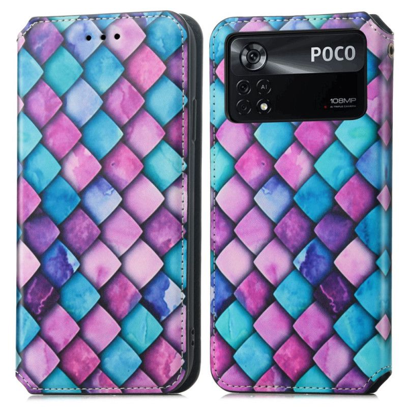 Cover Poco X4 Pro 5G Flip Cover Caseneo Rfid-design