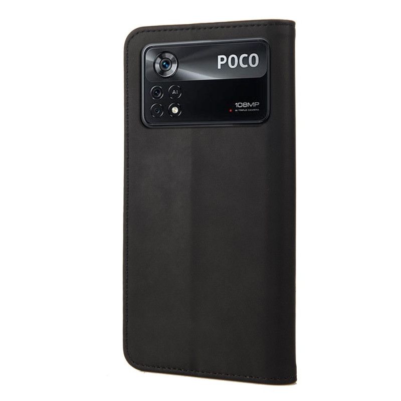 Cover Poco X4 Pro 5G Flip Cover Hudfølelse