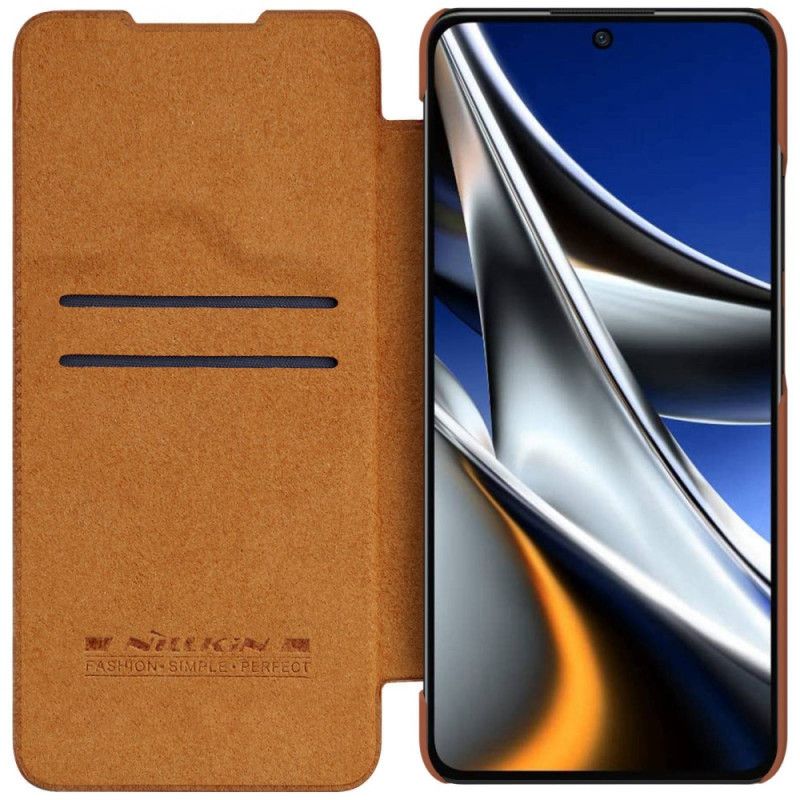 Cover Poco X4 Pro 5G Flip Cover Qin Pro Series Nillkin