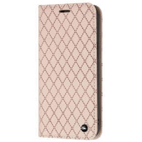 Cover Poco X4 Pro 5G Flip Cover Rhombus Lychee Kunstlæder