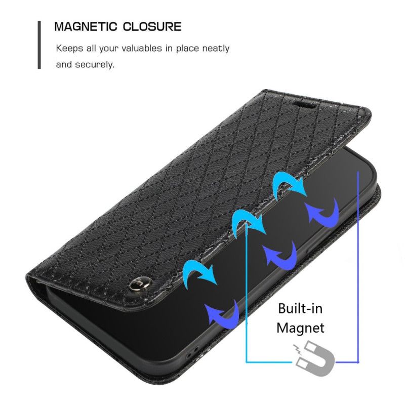 Cover Poco X4 Pro 5G Flip Cover Rhombus Lychee Kunstlæder