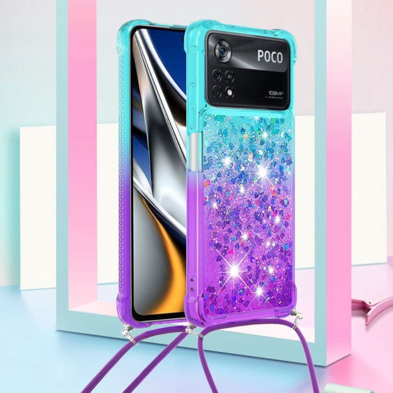 Cover Poco X4 Pro 5G Med Snor Med Glitter Silikonesnor