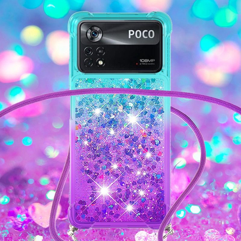 Cover Poco X4 Pro 5G Med Snor Med Glitter Silikonesnor