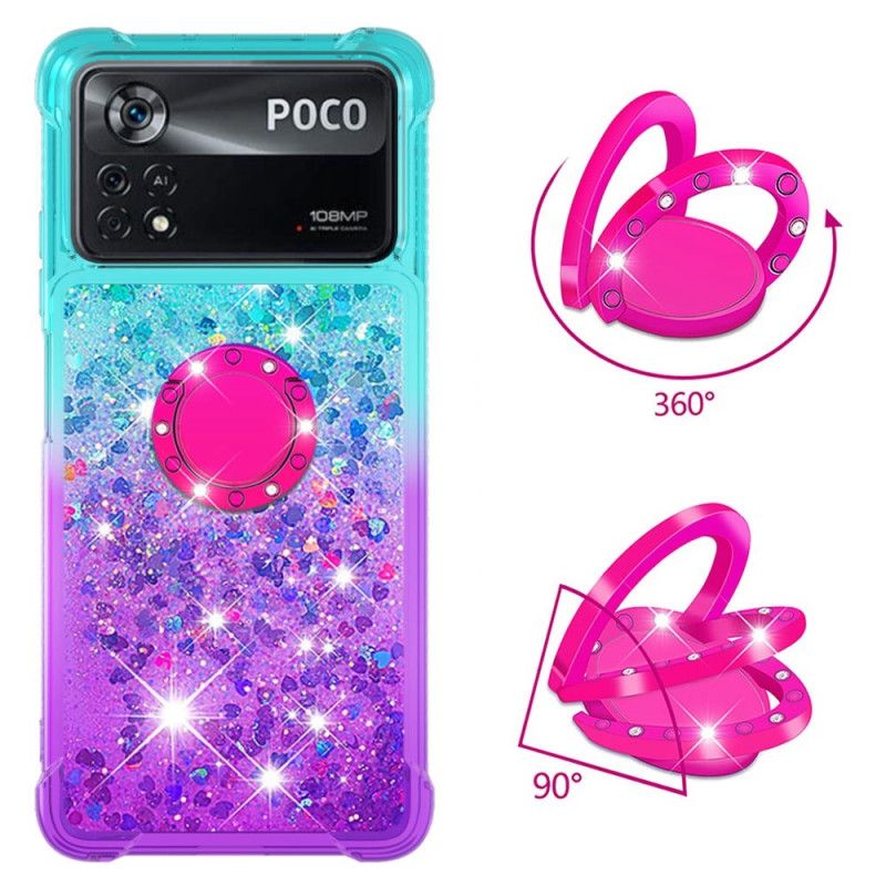 Cover Poco X4 Pro 5G Pailletring-støtte