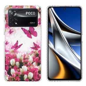 Cover Poco X4 Pro 5G Stillige Sommerfugle