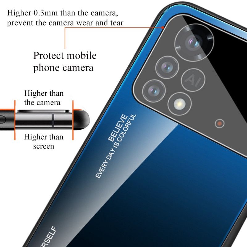 Cover Poco X4 Pro 5G Vær Dig Selv Hærdet Glas