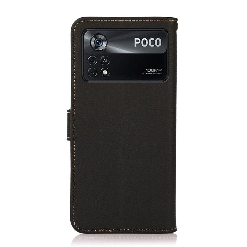 Flip Cover Poco X4 Pro 5G Ægte Læder Khazneh Rfid