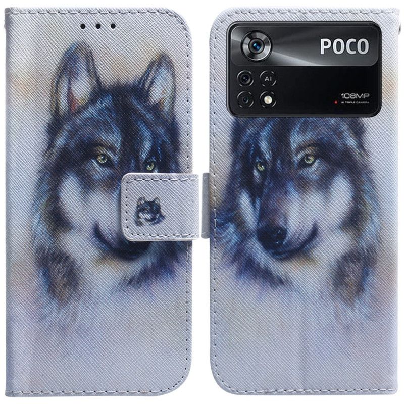 Flip Cover Poco X4 Pro 5G Akvarelhund