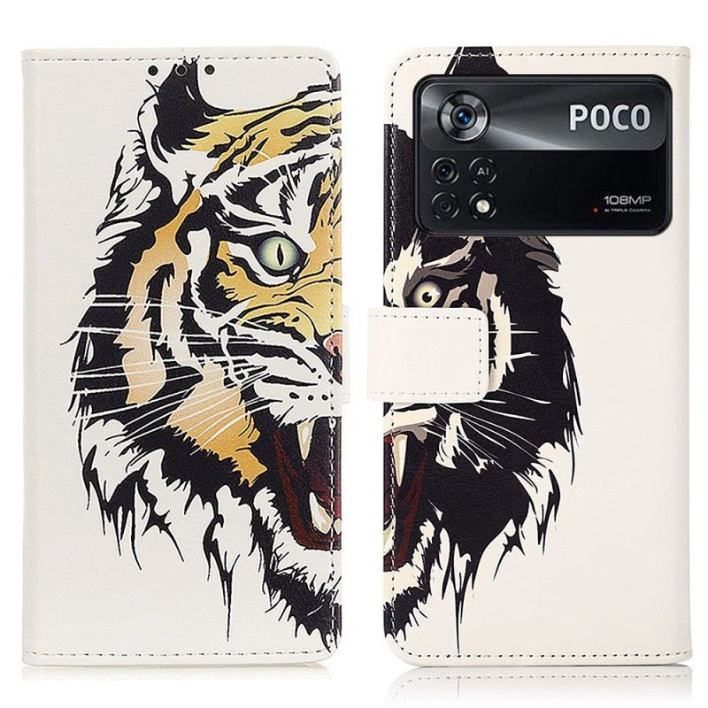 Flip Cover Poco X4 Pro 5G Hærd Tiger