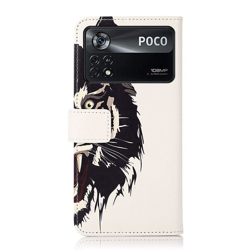 Flip Cover Poco X4 Pro 5G Hærd Tiger