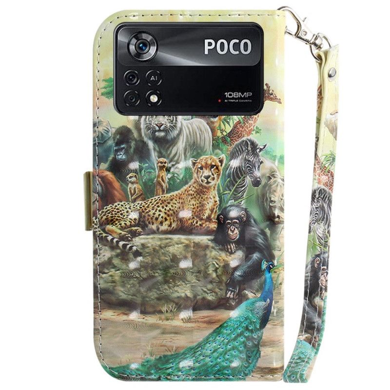 Flip Cover Poco X4 Pro 5G Med Snor Thong Safari