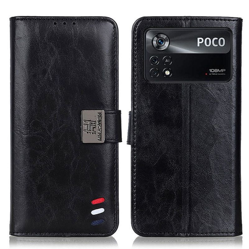 Flip Cover Poco X4 Pro 5G Sølvlås