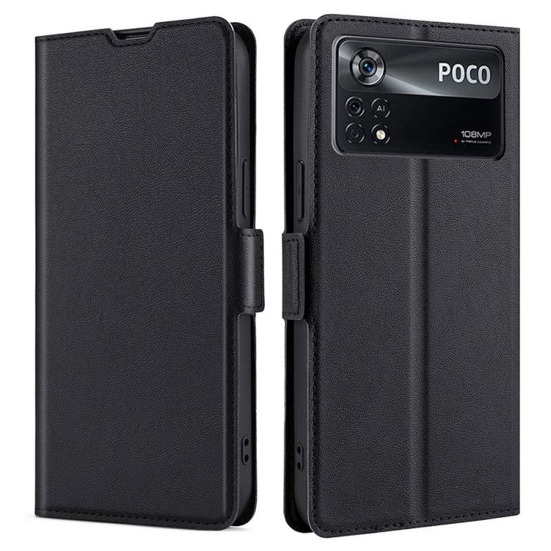 Flip Cover Poco X4 Pro 5G Ultra Fint Læderstil