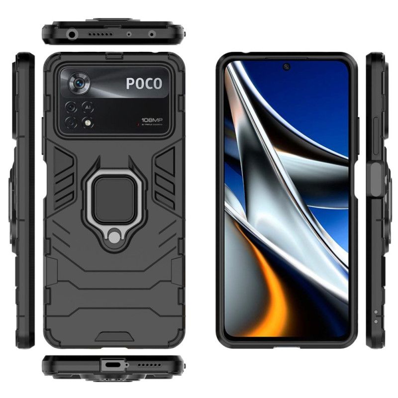 Mobilcover Poco X4 Pro 5G Modstandsdygtig Ring