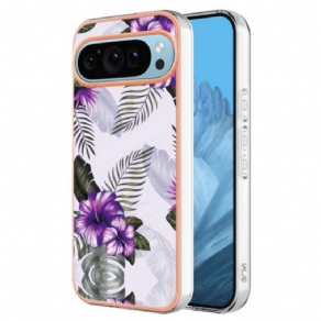 Cover Google Pixel 9 Violet Blomst