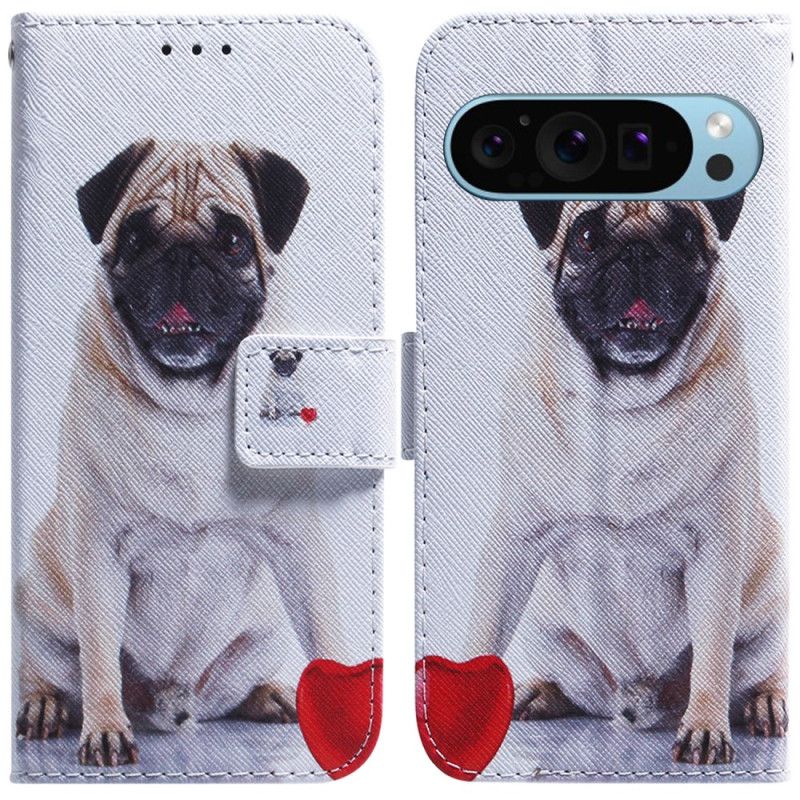 Flip Cover Google Pixel 9 Mops Hund