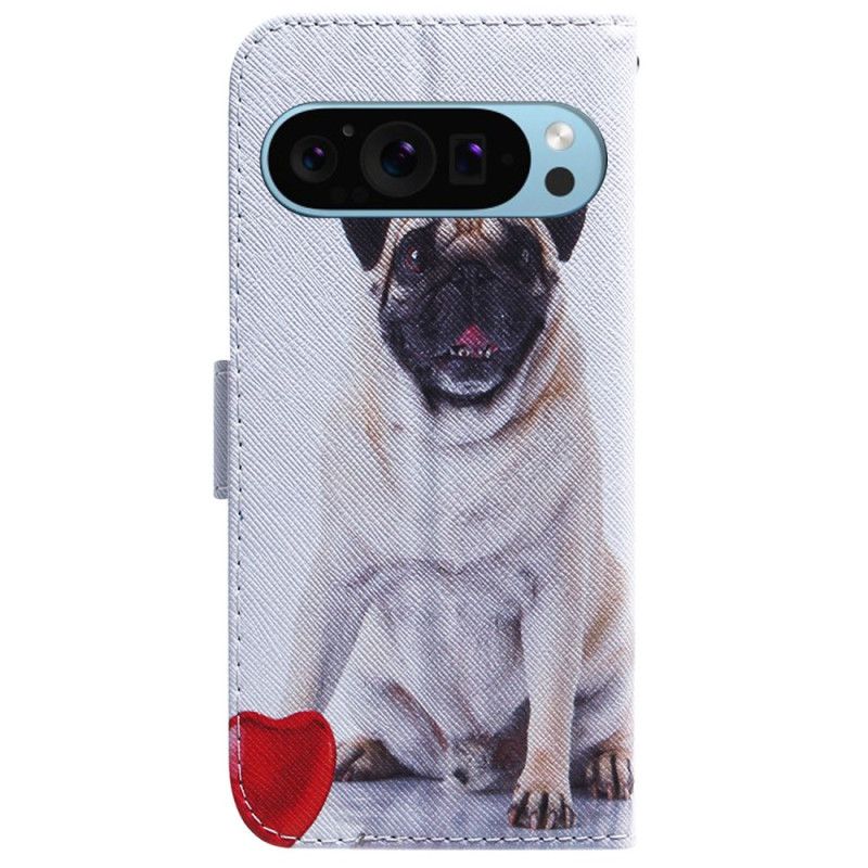 Flip Cover Google Pixel 9 Mops Hund