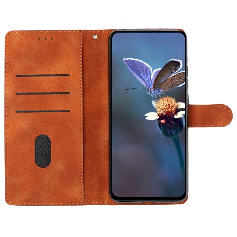 Læder Cover Google Pixel 9 Telefon Etui Blomsterrusskindseffekt