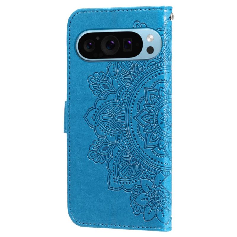 Læder Cover Google Pixel 9 Telefon Etui Imoression Mandala Med Rem