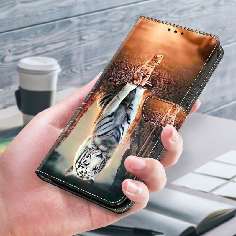 Læder Cover Google Pixel 9 Telefon Etui Kat Og Tiger