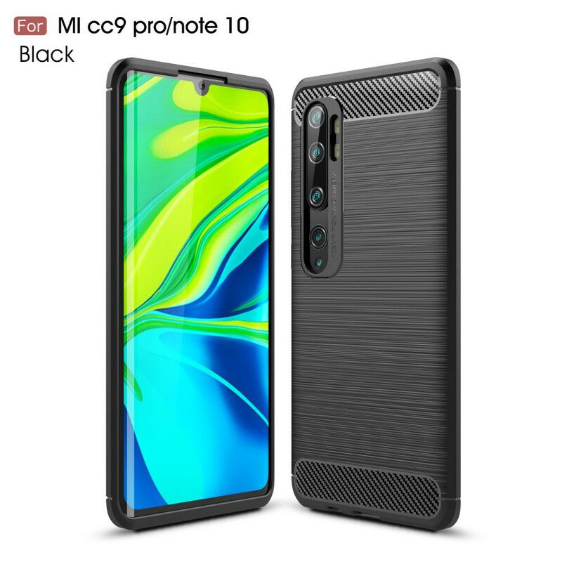 Cover Xiaomi Mi Note 10 / 10 Pro Børstet Kulfiber