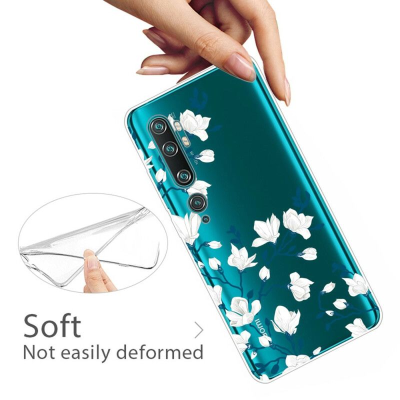 Cover Xiaomi Mi Note 10 / 10 Pro Hvide Blomster