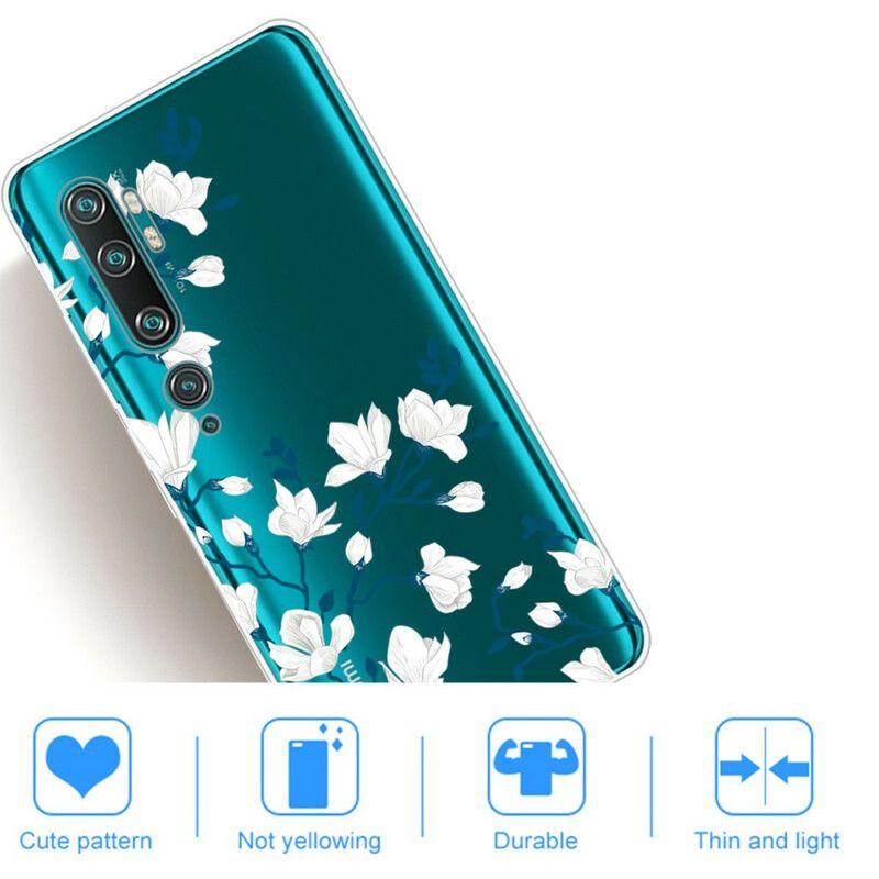 Cover Xiaomi Mi Note 10 / 10 Pro Hvide Blomster