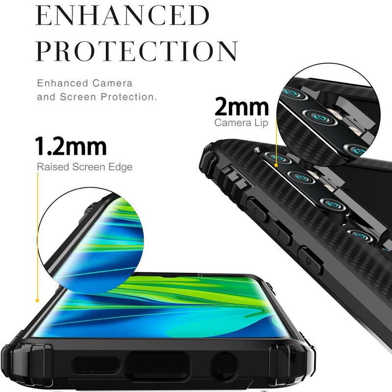 Cover Xiaomi Mi Note 10 / 10 Pro Ring Og Kulfiber