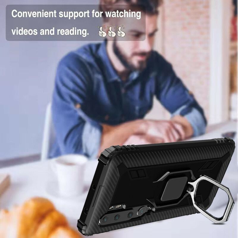 Cover Xiaomi Mi Note 10 / 10 Pro Ring Og Kulfiber