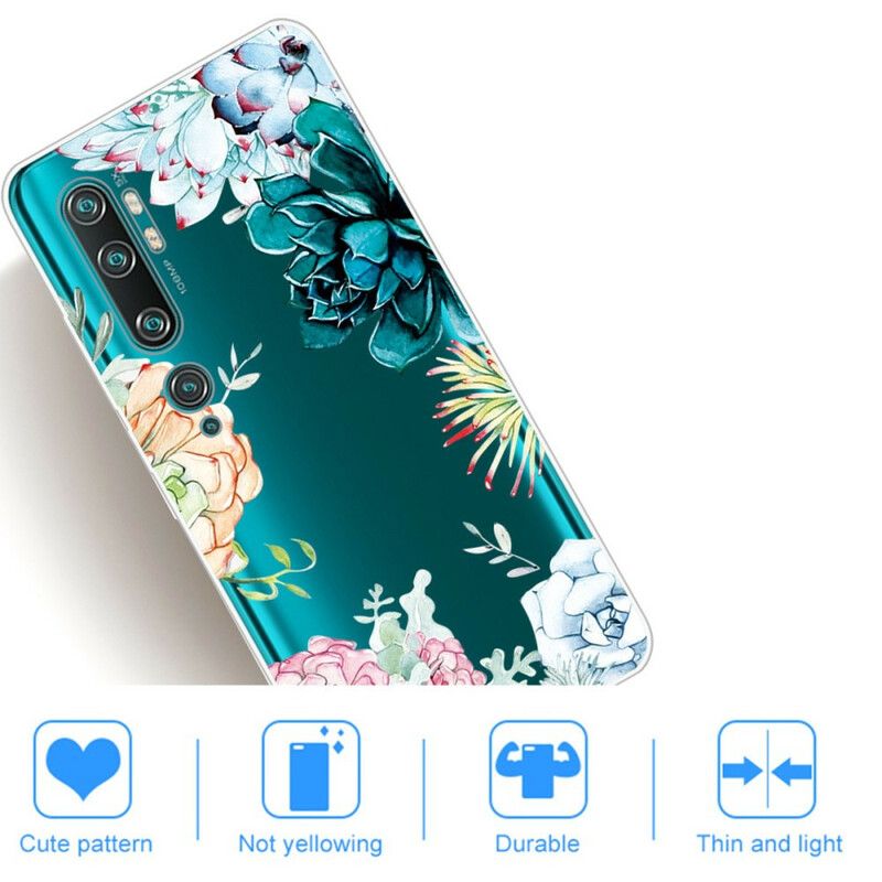 Cover Xiaomi Mi Note 10 / 10 Pro Sømløse Akvarelblomster