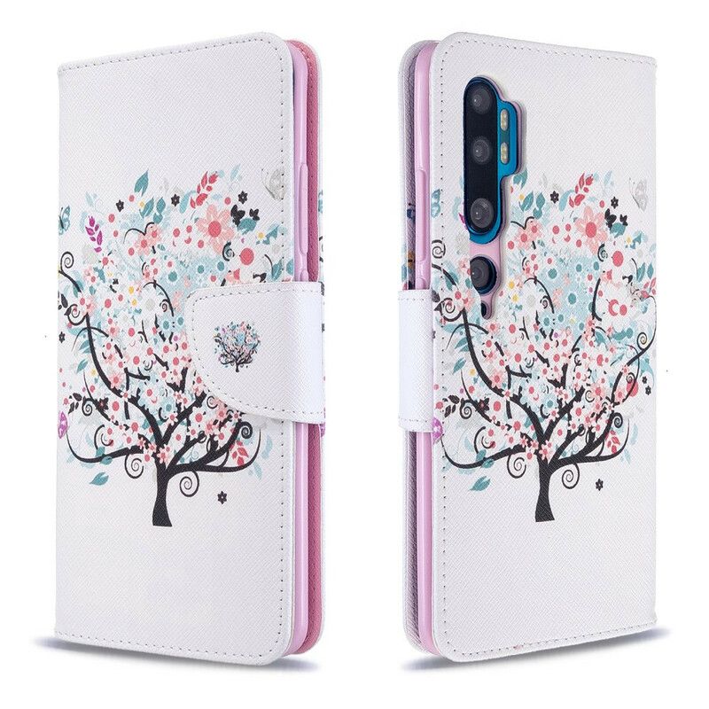 Flip Cover Xiaomi Mi Note 10 / 10 Pro Blomstret Træ