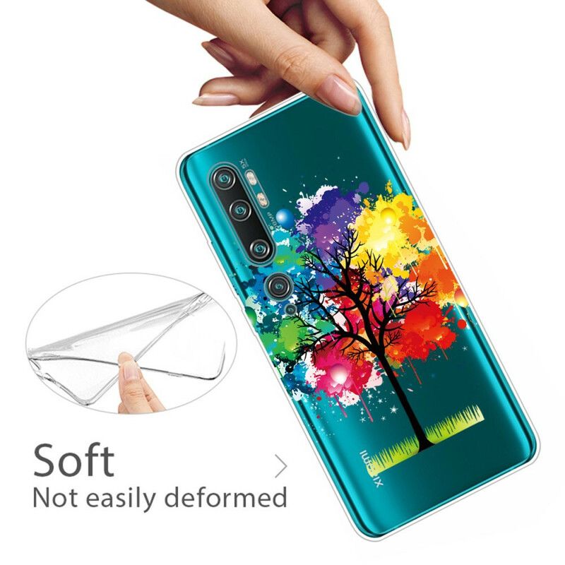 Mobilcover Xiaomi Mi Note 10 / 10 Pro Transparent Akvareltræ