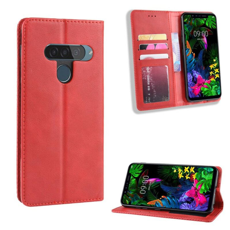 Cover LG G8S ThinQ Flip Cover Stylet Vintage Lædereffekt