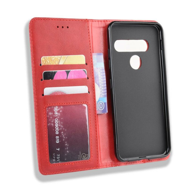 Cover LG G8S ThinQ Flip Cover Stylet Vintage Lædereffekt