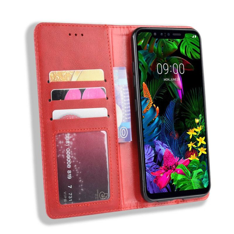 Cover LG G8S ThinQ Flip Cover Stylet Vintage Lædereffekt