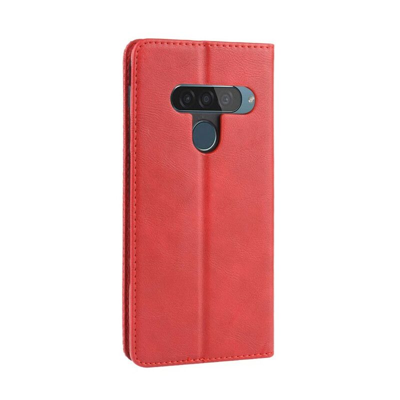 Cover LG G8S ThinQ Flip Cover Stylet Vintage Lædereffekt