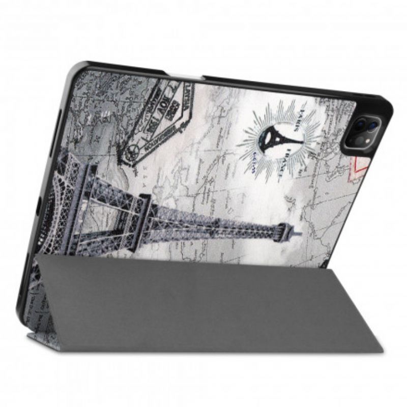 Cover iPad Pro 12.9" (2021) (2020) (2018) Eiffeltårnet Stylus Holder