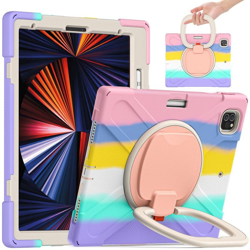 Cover iPad Pro 12.9" (2021) (2020) (2018) Modstandsdygtig Roterende Ringstøtte Farve