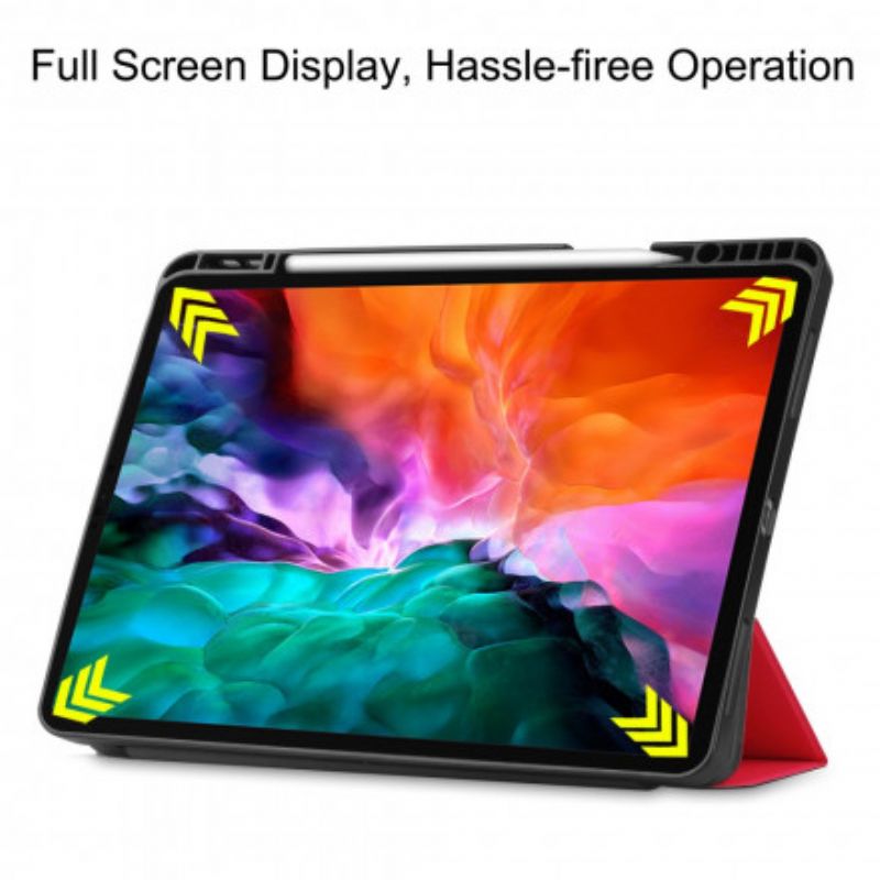 Cover iPad Pro 12.9" (2021) (2020) (2018) Trifold Classic Stylus Holder