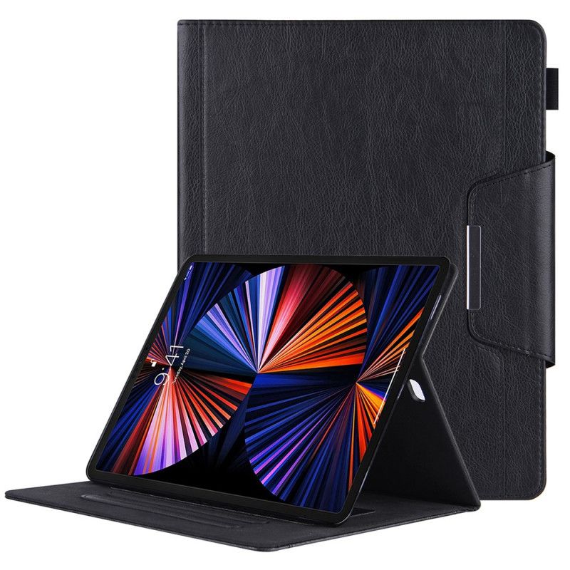 Læder Cover iPad Pro 12.9" (2021) (2020) (2018) Faux Læder Sølvlås