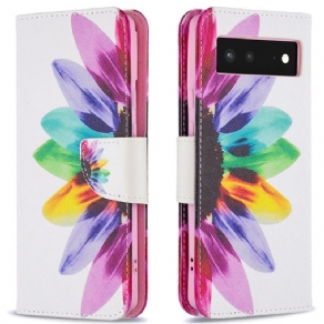 Cover Google Pixel 6 Flip Cover Akvarelblomst