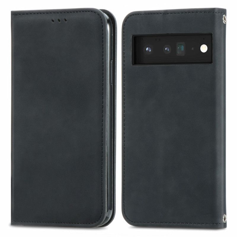 Cover Google Pixel 6 Flip Cover Vintage Skin-touch Design