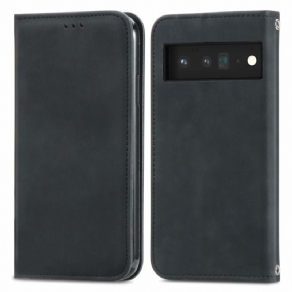 Cover Google Pixel 6 Flip Cover Vintage Skin-touch Design